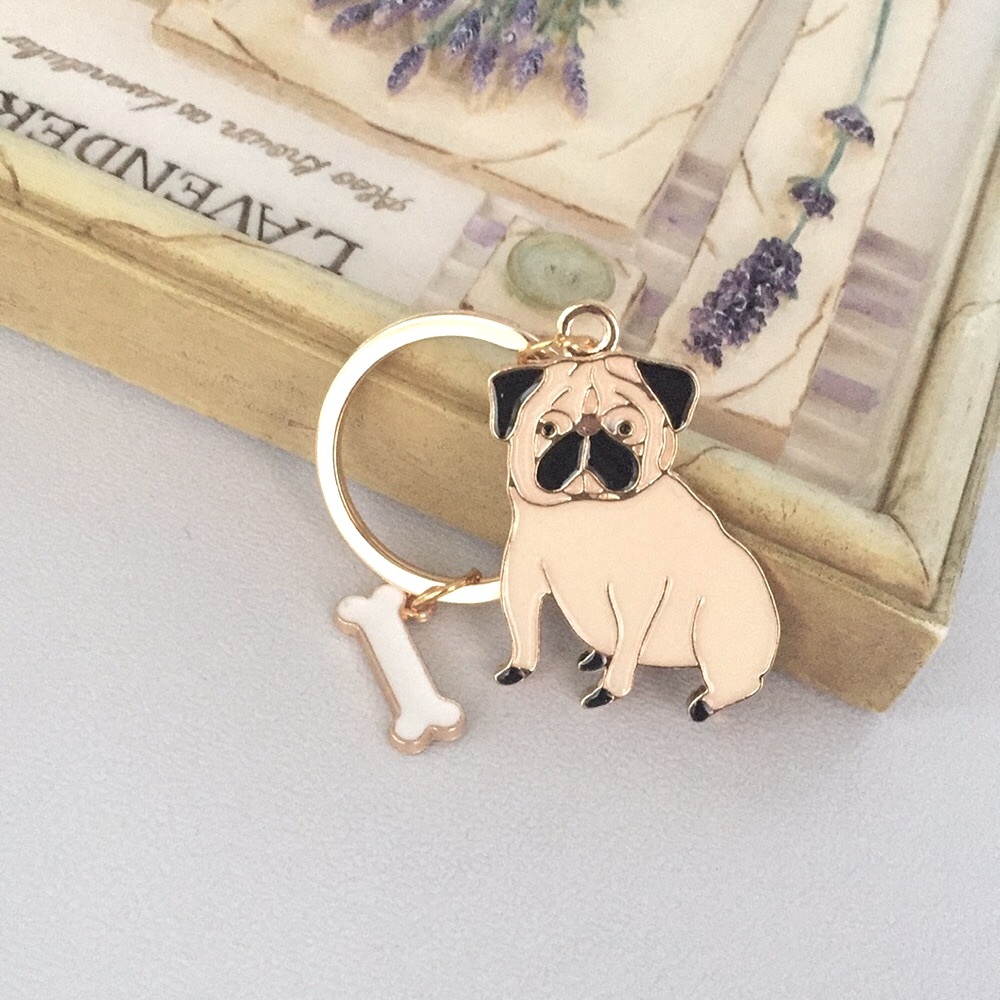 🍏50% OFF/3+...Pug Dog Keychain